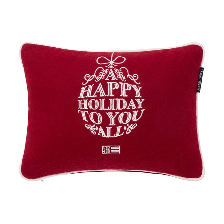 Ornament μείγμα μαλλιού μαξιλάρι 30x40 cm - Red-white - Lexington