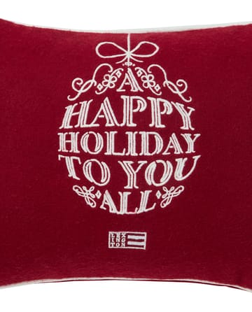Ornament μείγμα μαλλιού μαξιλάρι 30x40 cm - Red-white - Lexington