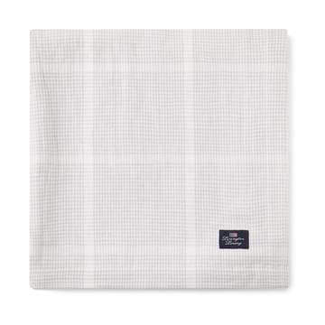 Pepita Check Cotton Linen tablecloth 180x180 εκ - Λευκό-ανοιχτό γκρι - Lexington