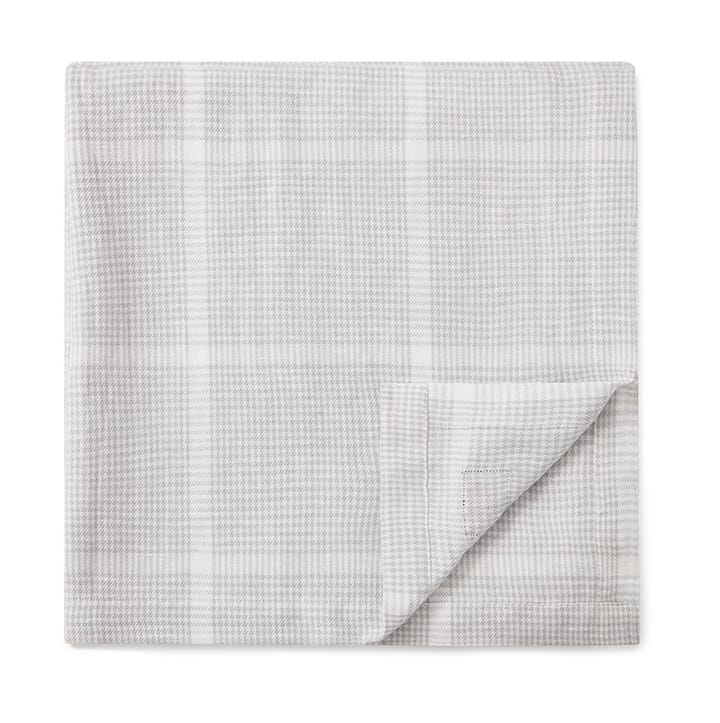 Pepita Check Cotton Linen tablecloth 180x180 εκ, Λευκό-ανοιχτό γκρι Lexington