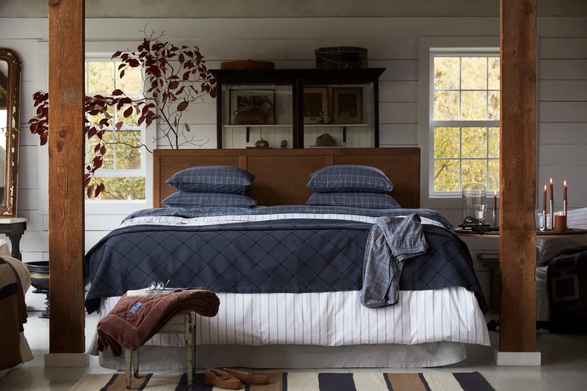 Καρό κάλυμμα μαξιλαριού Pinpoint Oxford 50x60 cm, Dove Lexington