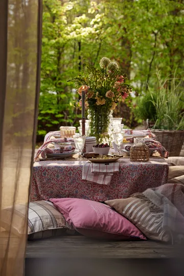 Τραπεζομάντιλο Printed Flowers Recycled Cotton 150x250 cm - Coral - Lexington