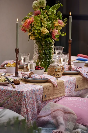 Υφασμάτινη πετσέτα Printed Flowers Recycled Cotton 150x250 cm - Coral - Lexington