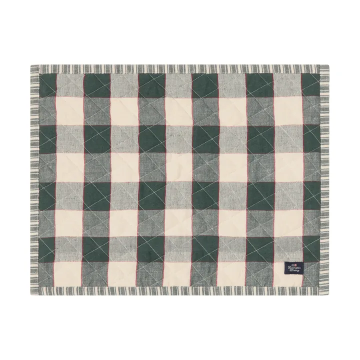 Quilted διπλής όψης σουπλά - Πράσινο-ανοιχτό μπεζ-κόκκινο, 35x45 εκ. - Lexington