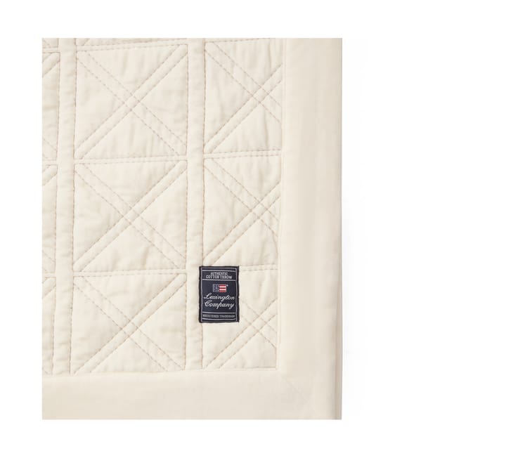 Καπιτονέ βελούδινο κάλυμμα Quilted organic cotton velvet 160x240 cm, Άσπρο Lexington