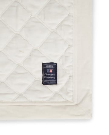 Quilted Organic Cotton Velvet Κουβερλί, 160x240 εκ - Snow white - Lexington