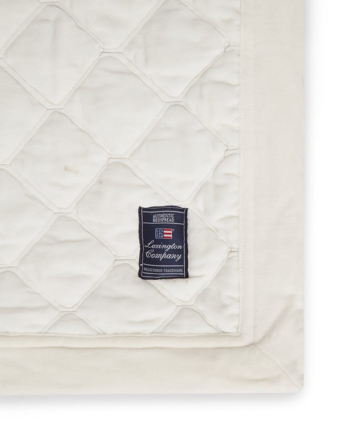 Quilted Organic Cotton Velvet Κουβερλί, 160x240 εκ, Snow white Lexington