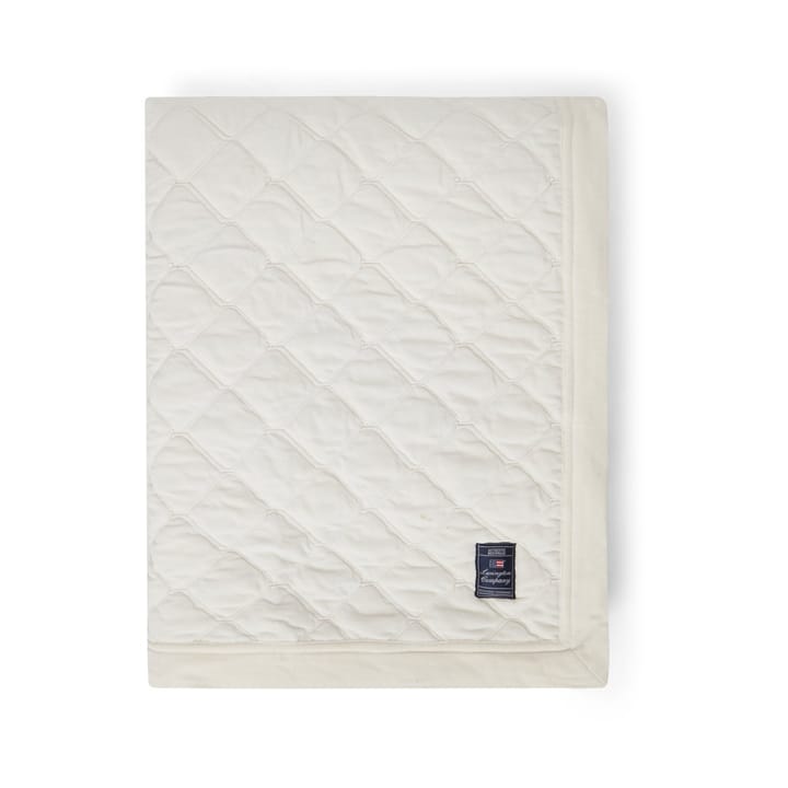 Quilted Organic Cotton Velvet Κουβερλί, 240x260 εκ - Snow white - Lexington