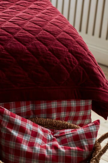 Quilted Organic Cotton Velvet Κουβερλί, 240x260 εκ - Κόκκινο - Lexington