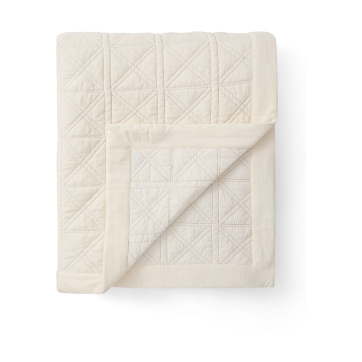 Καπιτονέ βελούδινο κάλυμμα Quilted organic cotton velvet 260x240 cm, Άσπρο Lexington