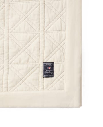 Καπιτονέ βελούδινο κάλυμμα Quilted organic cotton velvet 260x240 cm - Άσπρο - Lexington