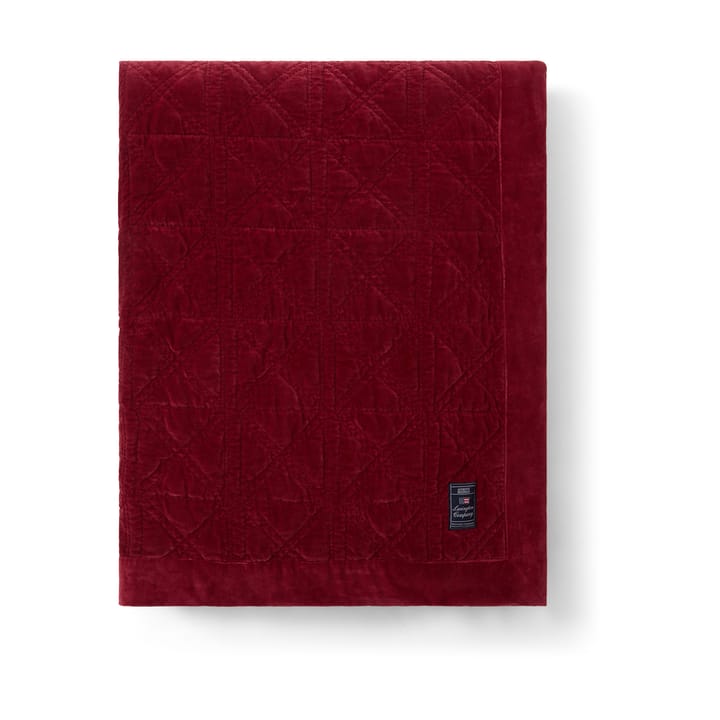 Καπιτονέ βελούδινο κάλυμμα Quilted organic cotton velvet 260x240 cm - Κόκκινο - Lexington