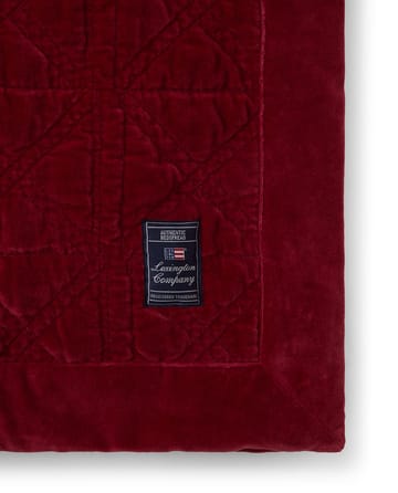 Καπιτονέ βελούδινο κάλυμμα Quilted organic cotton velvet 260x240 cm - Κόκκινο - Lexington