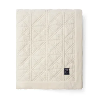 Καπιτονέ βελούδινο κάλυμμα Quilted organic cotton velvet 260x240 εκ. - Άσπρο - Lexington