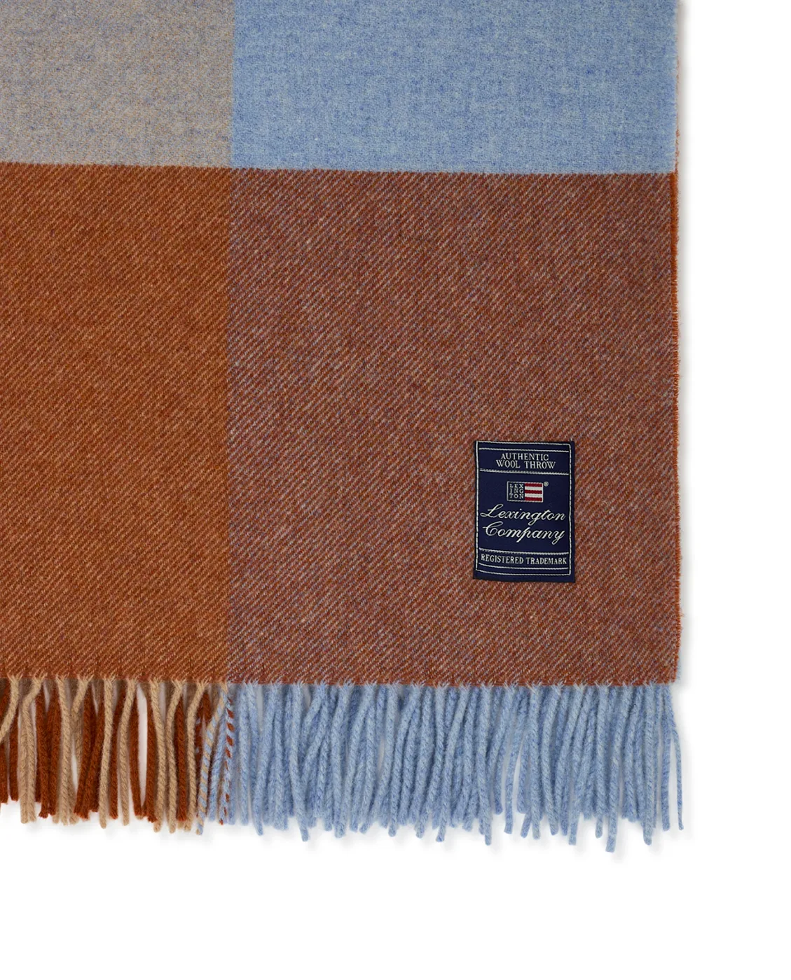 Καρό Recycled μάλλινο ριχτάρι 130x170 cm, Πολύχρωμο Lexington