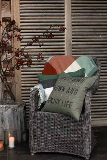 Καρό Recycled μάλλινο ριχτάρι 130x170 cm - Πολύχρωμο - Lexington