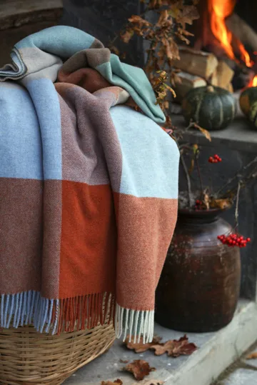 Καρό Recycled μάλλινο ριχτάρι 130x170 cm - Πολύχρωμο - Lexington