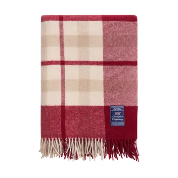 Red-beige Checked ανακυκλωμένο μαλλί ριχτάρι 130x170 cm - Red-beige - Lexington