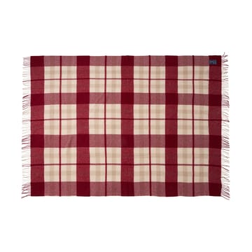 Red-beige Checked ανακυκλωμένο μαλλί ριχτάρι 130x170 cm - Red-beige - Lexington