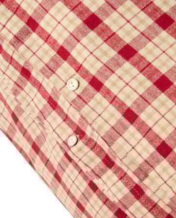 Red-beige Checked βαμβακερό φανέλα σετ κρεβατιού 2 τεμ - 50x60 cm, 150x210 cm - Lexington