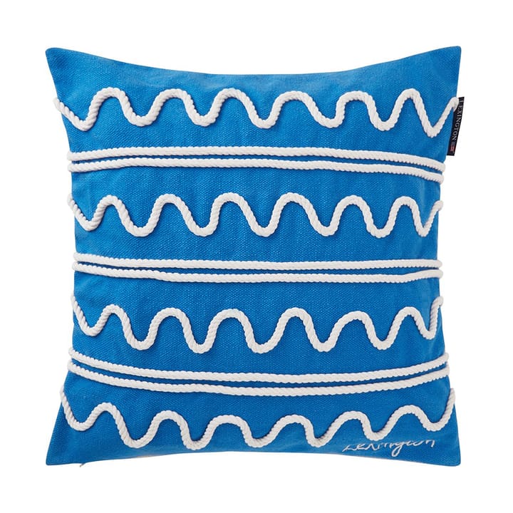 Μαξιλαροθήκη Rope Wave Cotton Canvas 50x50 cm - Blue - Lexington