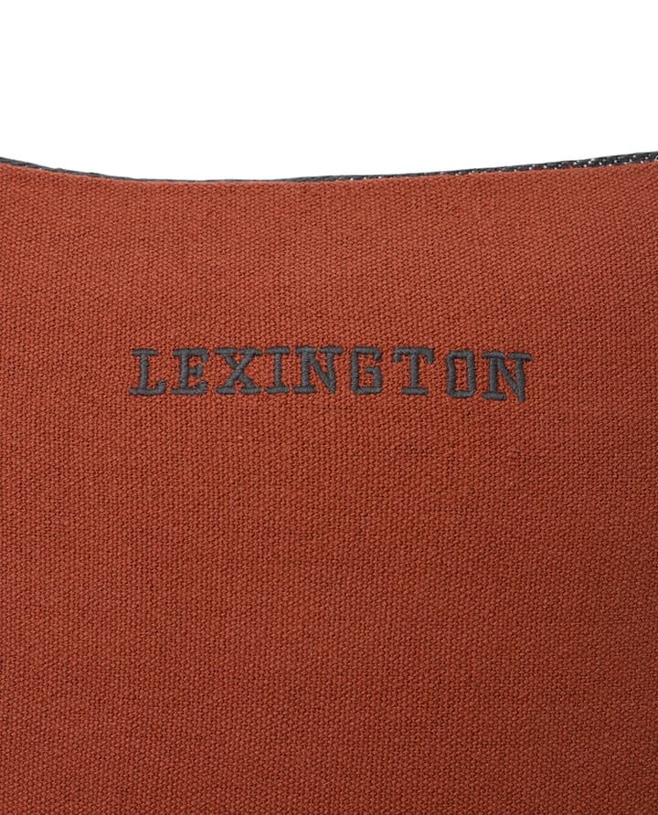 Ιrregular ριγέ βαμβακερή μαξιλαροθήκη  50x50 cm - Χαλκός-Γκρι - Lexington