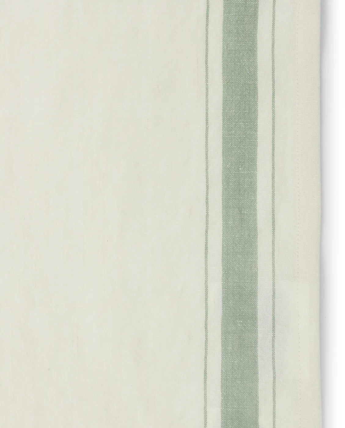 Side πετσέτα ριγέ από οργανικό βαμβάκι 50x50 cm, Λευκό-πράσινο Lexington
