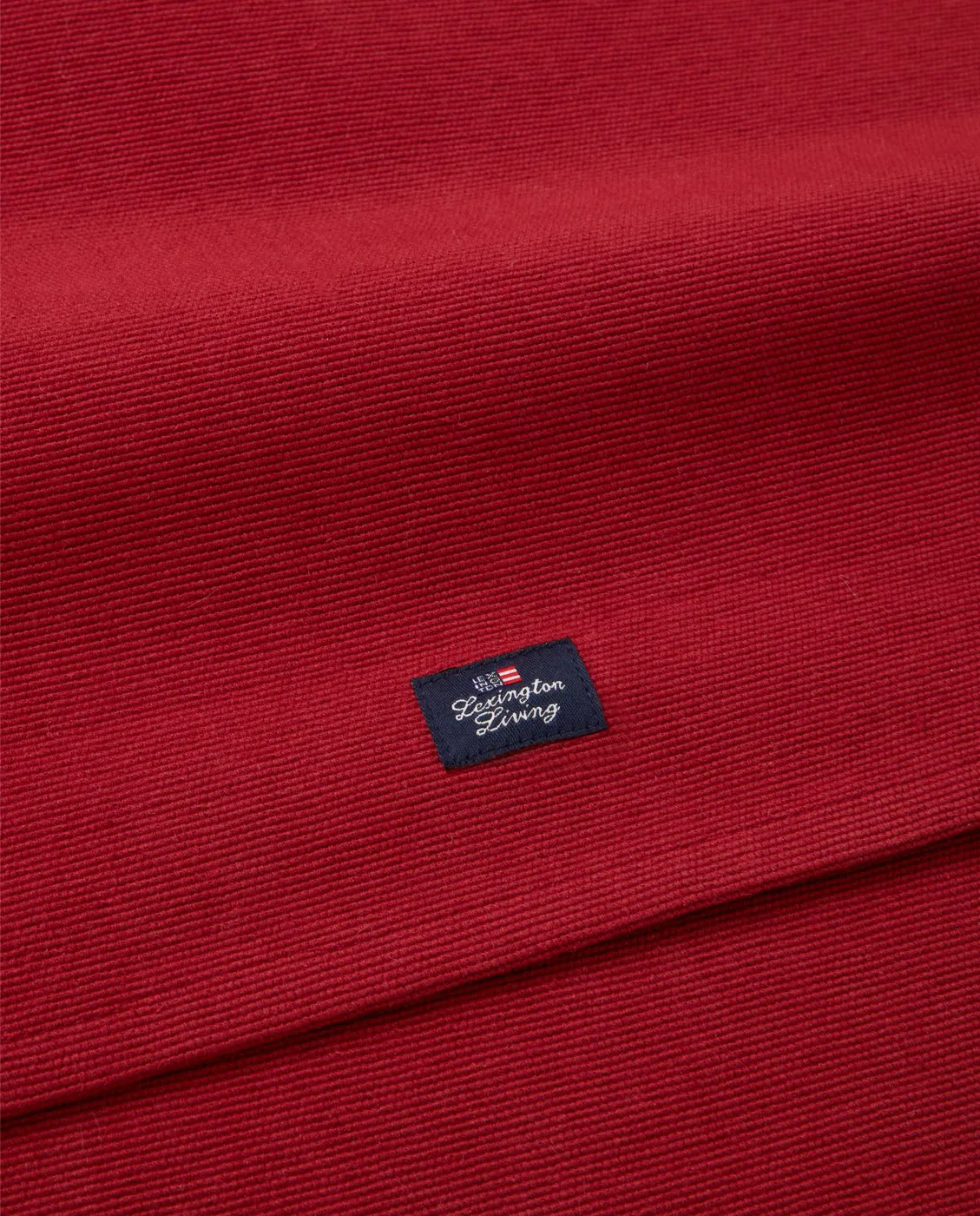 Side Striped Organic Cotton Rib Τραπεζομάντιλο ράνερ, 50x250 εκ, Κόκκινομπεζ Lexington