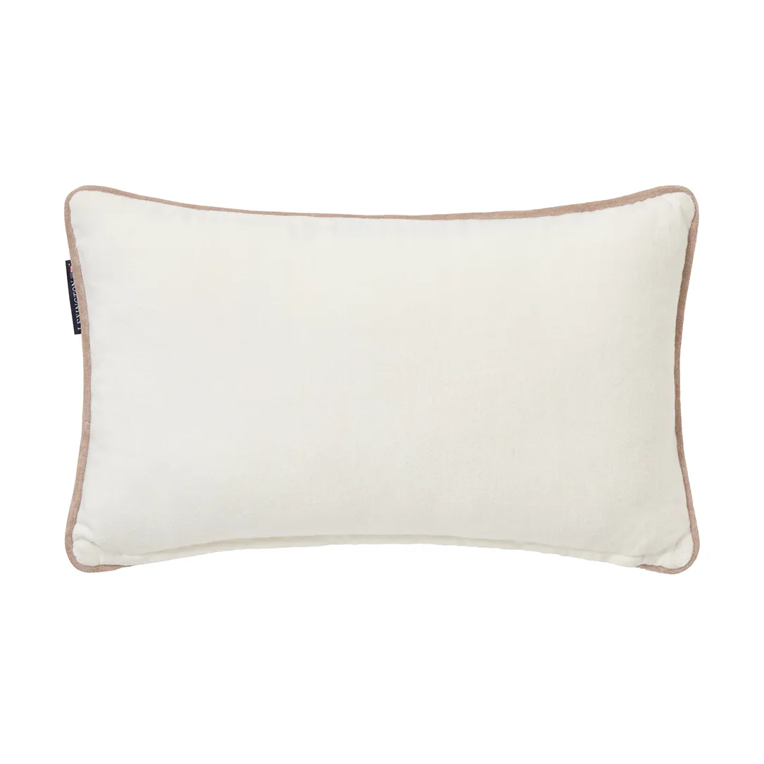 Ski resort οικολογικό βαμβάκι twill μαξιλάρι 30x50 cm, White-Dark blue Lexington