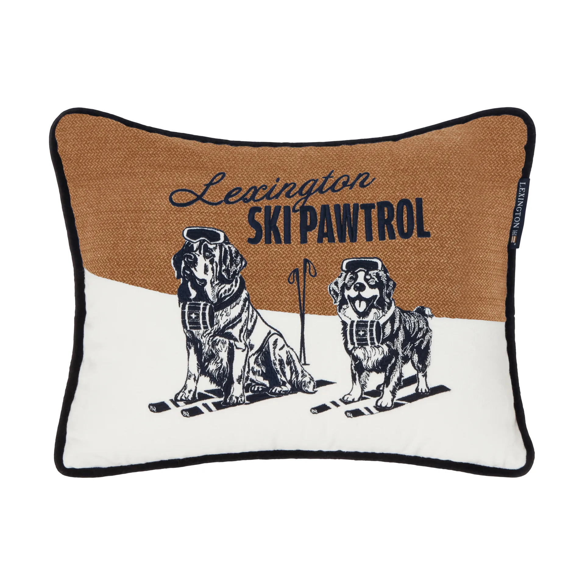 Skipawtrol μαξιλάρι διακοσμητικό, Μπεζ-λευκό-σκούρο μπλε, 40x30 εκ. Lexington