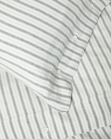 Stripe cotton flannel σετ κρεβατοκάμαρας - Λευκό-πράσινο-μπεζ, 2 τεμάχια 50x60 εκ./1 τεμάχιο 220x220 εκ. - Lexington
