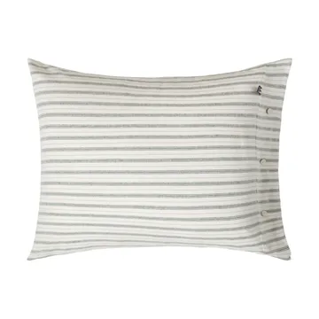 Stripe cotton flannel μαξιλαροθήκη - Λευκό-πράσινο-μπεζ, 50x60 εκ. - Lexington