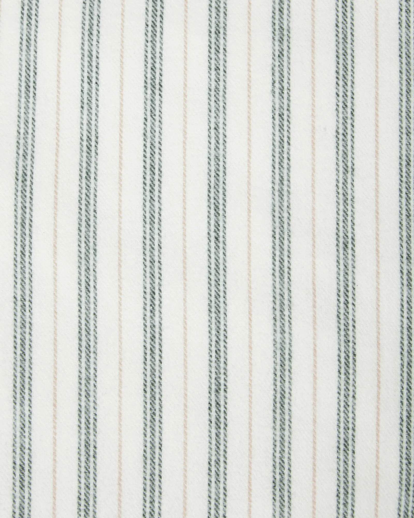 Stripe cotton flannel μαξιλαροθήκη, Λευκό-πράσινο-μπεζ, 50x60 εκ. Lexington