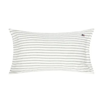 Stripe cotton flannel μαξιλαροθήκη - Λευκό-πράσινο-μπεζ, 50x90 εκ. - Lexington