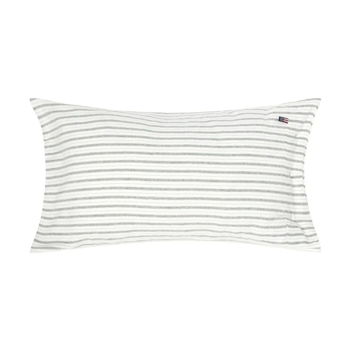 Stripe cotton flannel μαξιλαροθήκη - Λευκό-πράσινο-μπεζ, 50x90 εκ. - Lexington