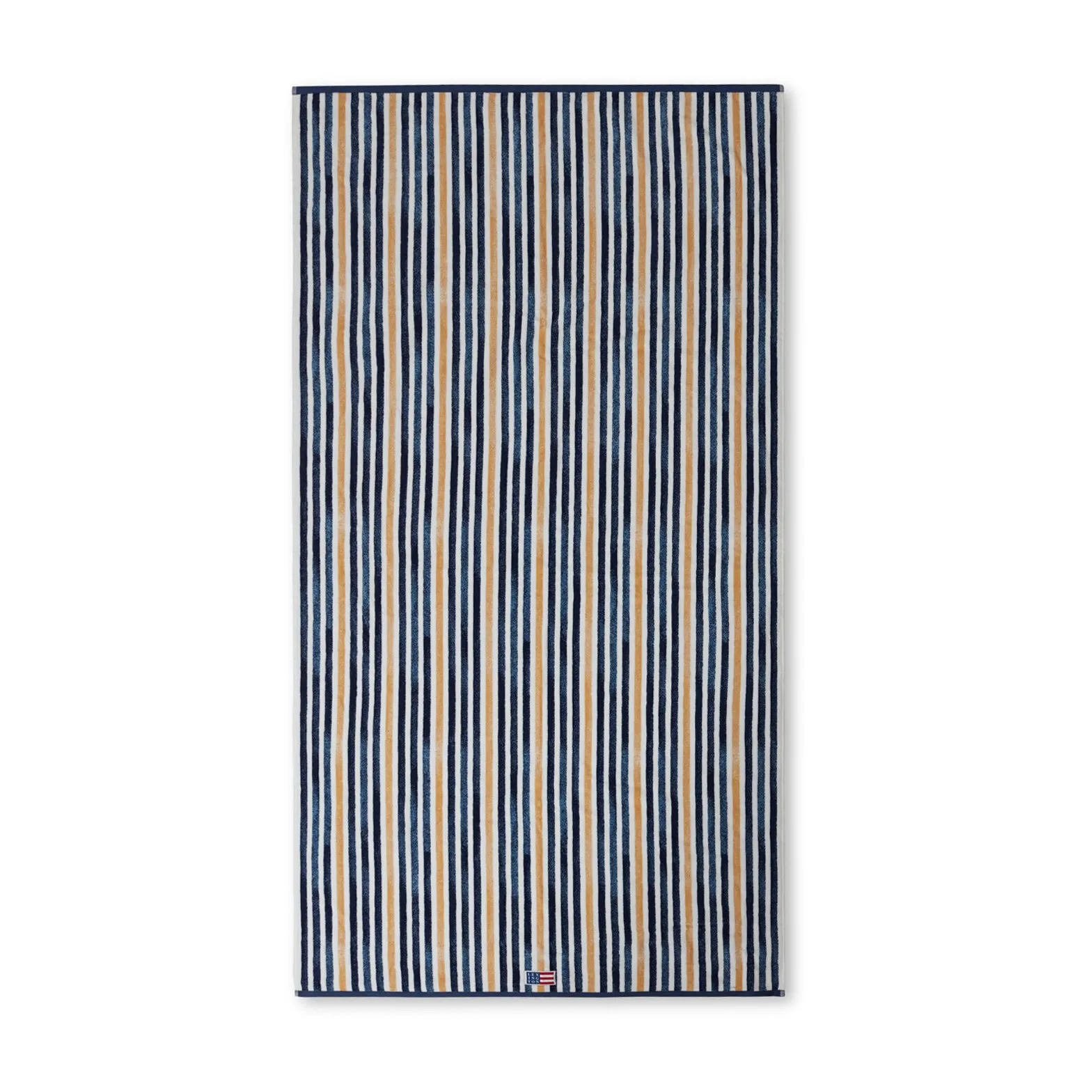 Striped Βαρμβακερή Βελουτέ πετσέτα μπάνιου 100x180 cm, Μπλε-λευκό-βρώμη Lexington