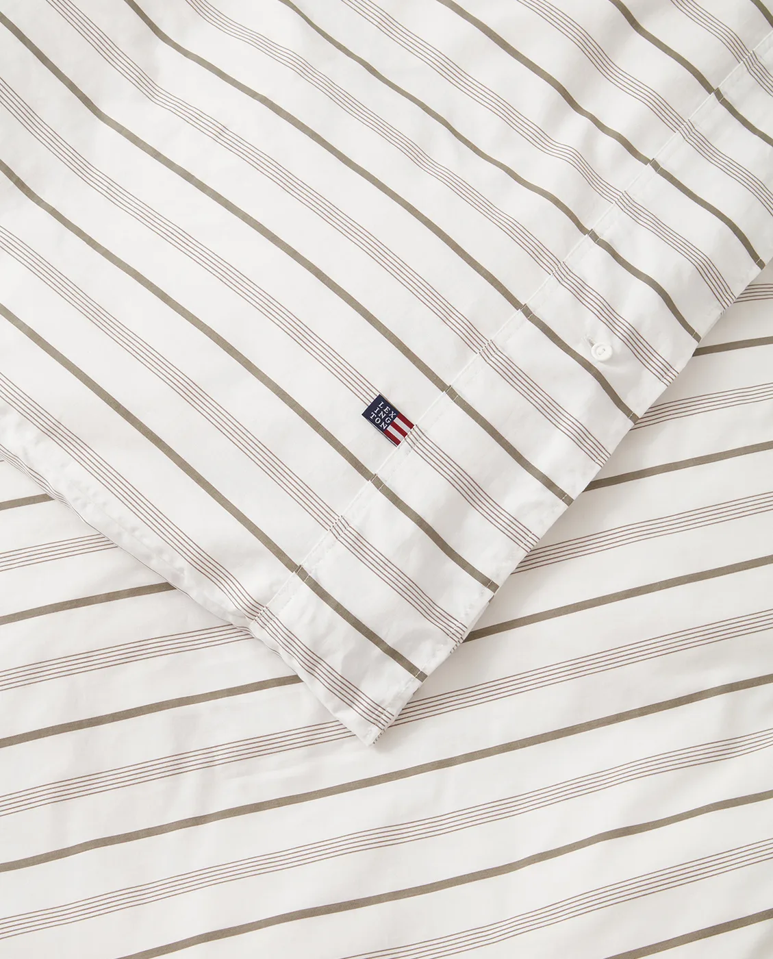 Σετ κρεβατιού Striped Cotton Poplin 220x220 cm, White Lexington