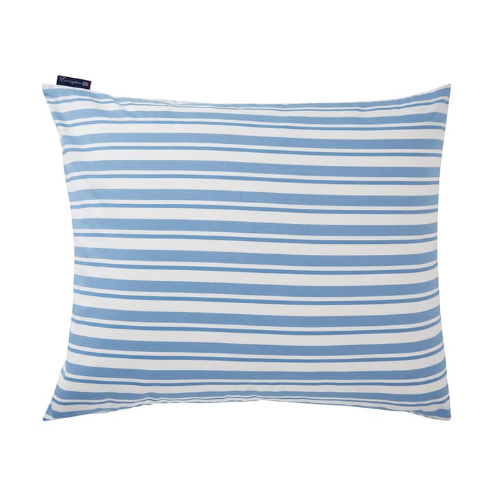 Μαξιλαροθήκη Striped Cotton Poplin 50x60 cm - White-Blue - Lexington