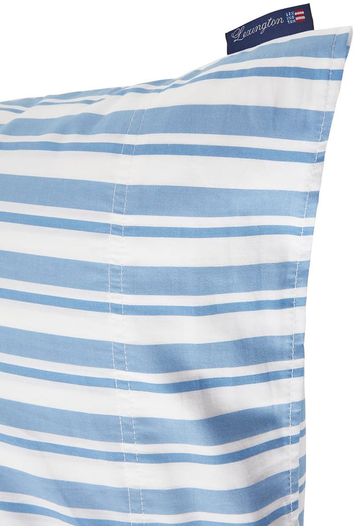 Μαξιλαροθήκη Striped Cotton Poplin 50x60 cm - White-Blue - Lexington