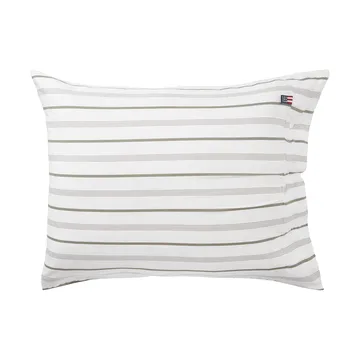 Μαξιλαροθήκη Striped Cotton Poplin 50x60 cm - White - Lexington