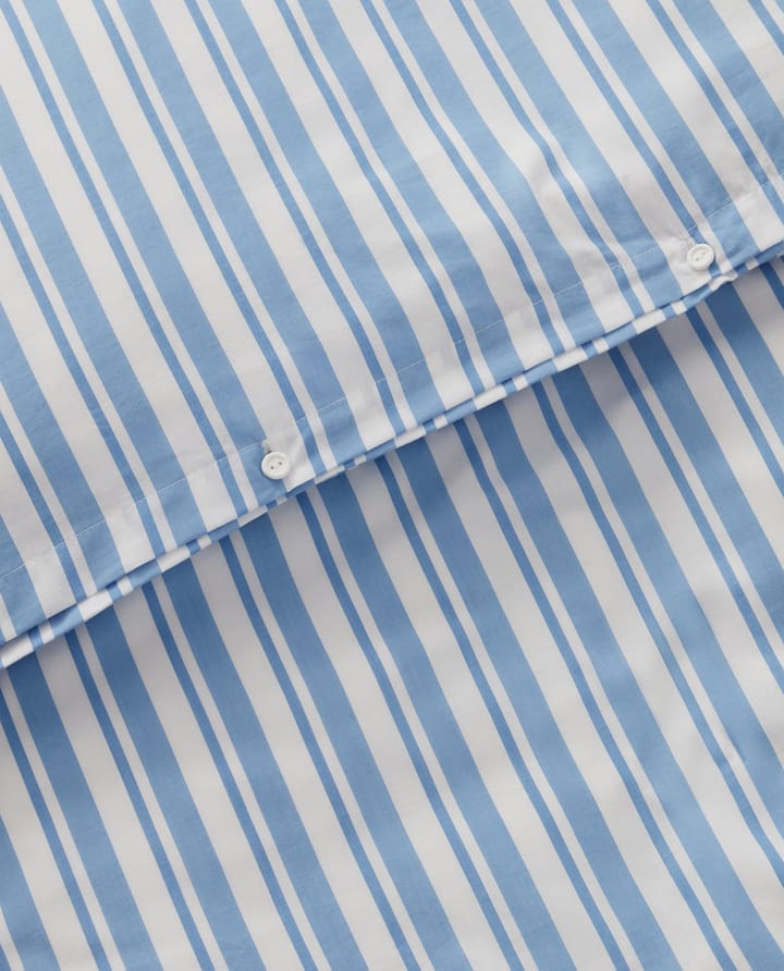 Σετ κλινοσκεπασμάτων Striped Cotton Poplin - White-Blue, 1 μαξιλαροθήκη - Lexington