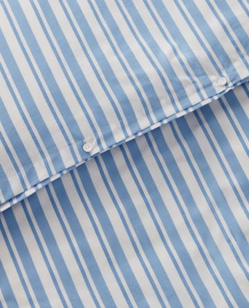 Σετ κλινοσκεπασμάτων Striped Cotton Poplin - White-Blue, 2 μαξιλαροθήκες - Lexington