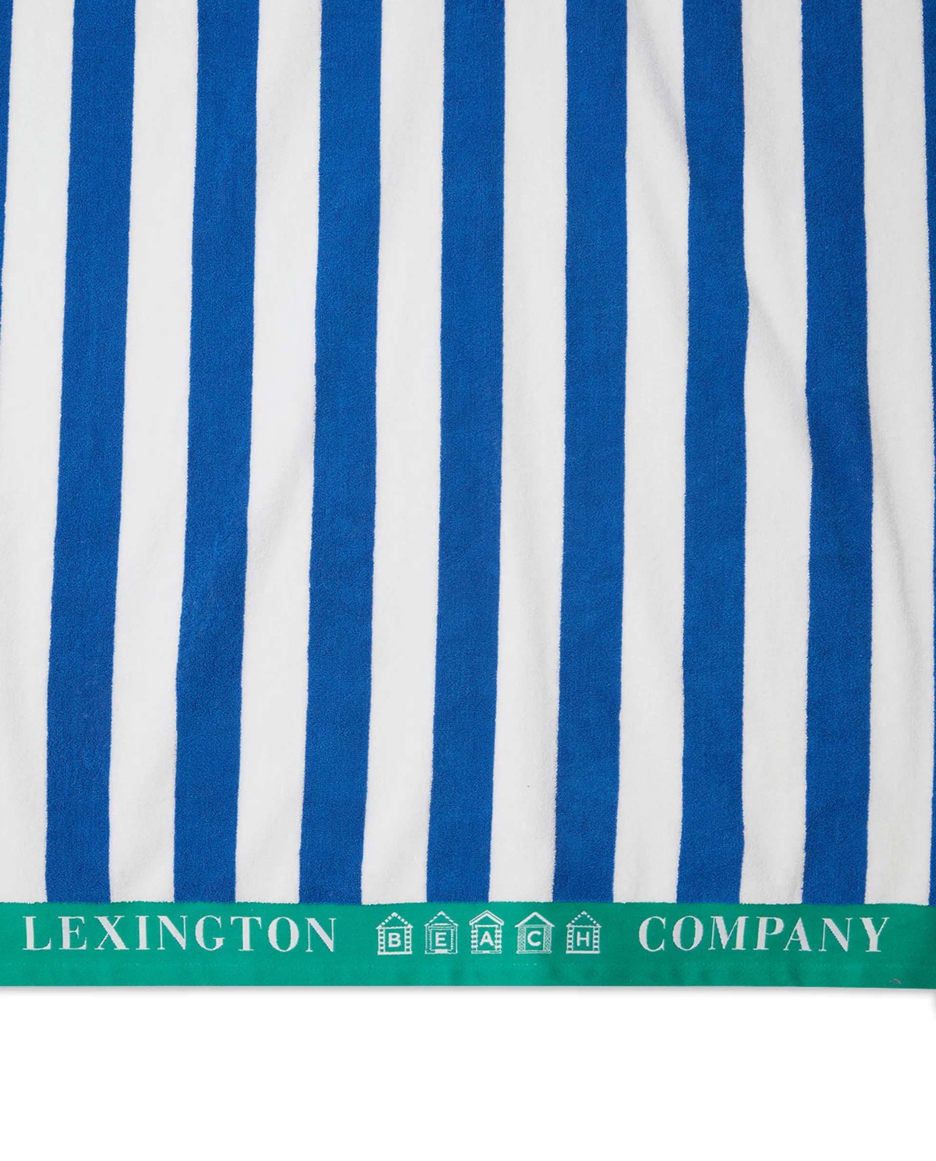 Striped Cotton Terry πετσέτα παραλίας 100x180 cm, Μπλε-λευκό-πράσινο Lexington