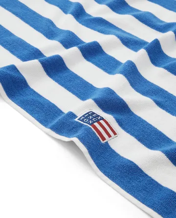 Striped Family πετσέτα θαλάσσης 200x180 cm - Μπλε-λευκό - Lexington