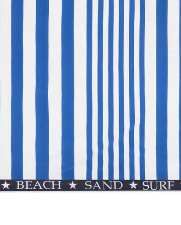 Striped Family πετσέτα θαλάσσης 200x180 cm - Μπλε-λευκό - Lexington
