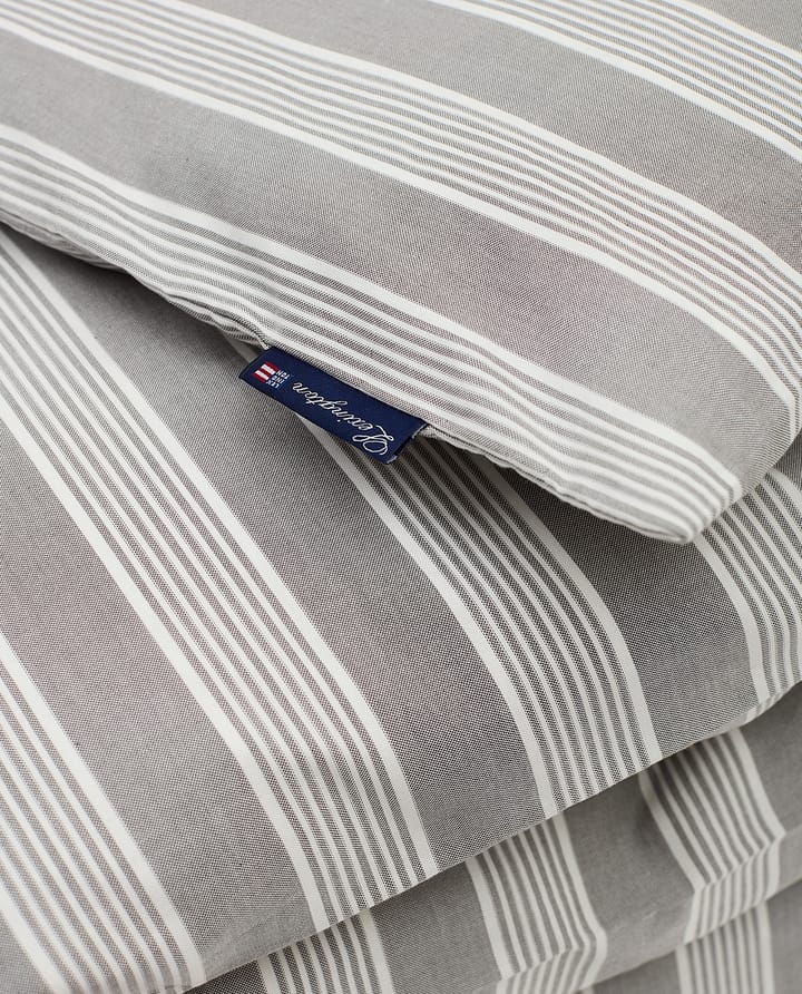 Striped Βαμβακερή παπλωματοθήκη Lyocell 150x210 cm, Γκρι-λευκό Lexington