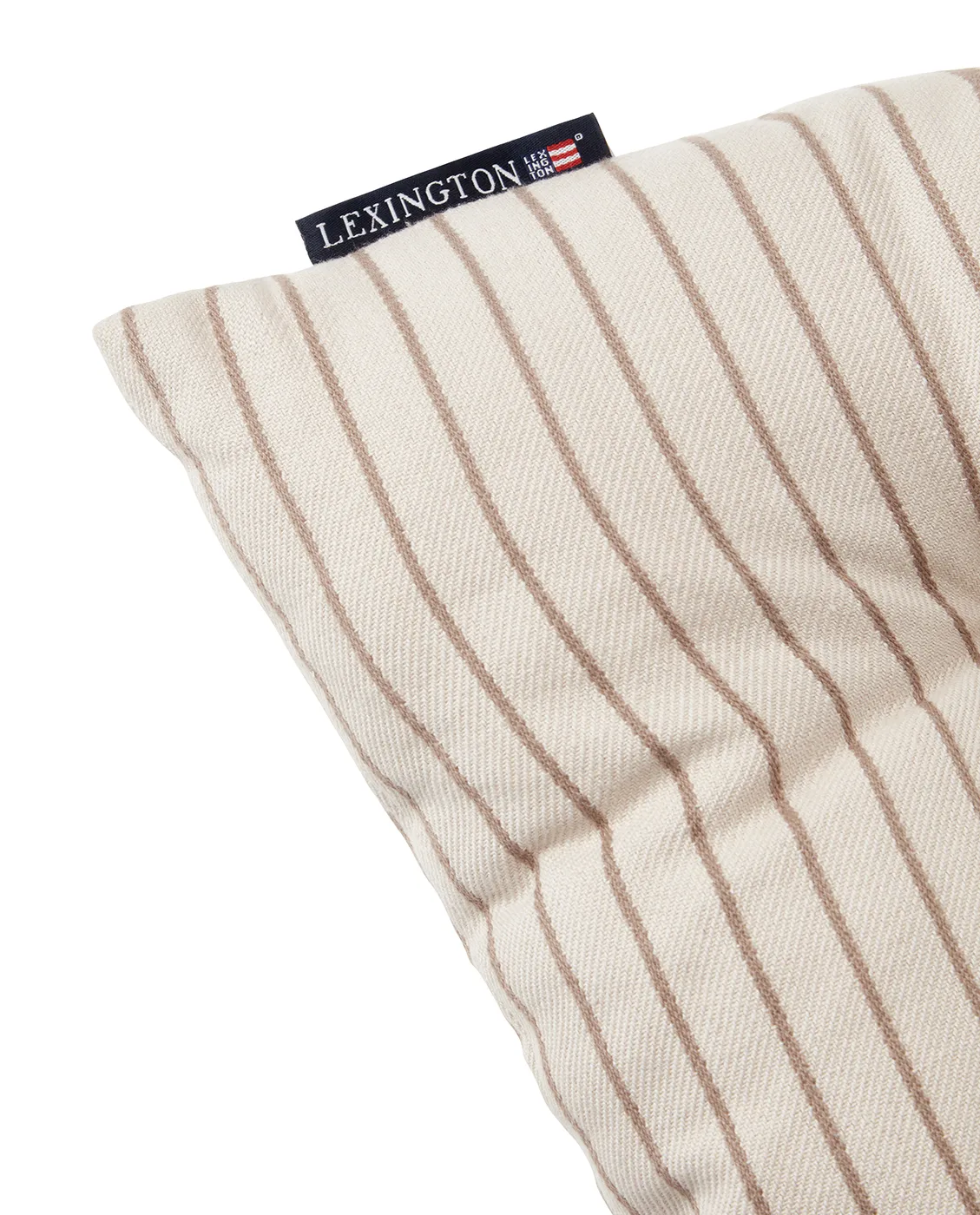 Μαξιλάρι καθίσματος Striped Recycled Cotton 40x40 cm, Beige Lexington