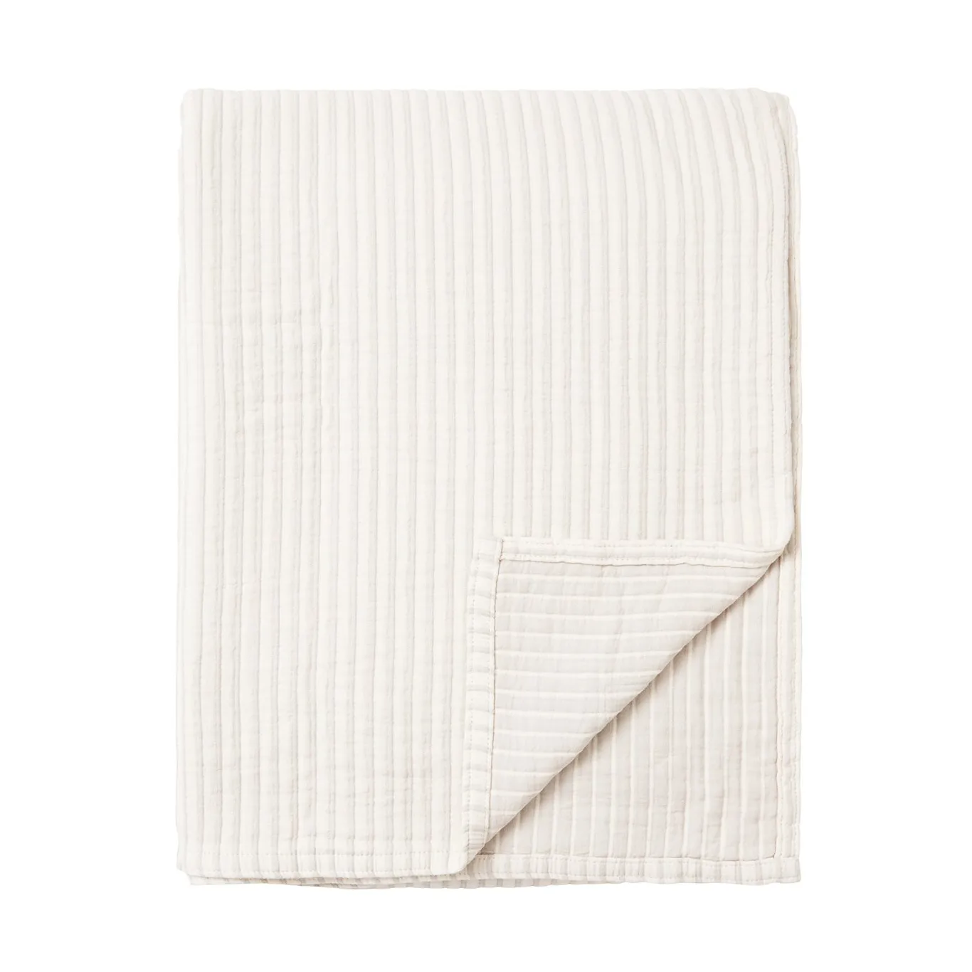 Κάλυμμα κρεβατιού Striped Reversable Oraginc Cotton 260x240 cm, Off white Lexington