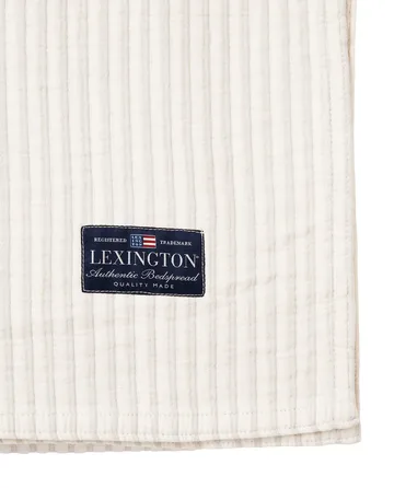 Κάλυμμα κρεβατιού Striped Reversable Oraginc Cotton 260x240 cm - Off white - Lexington