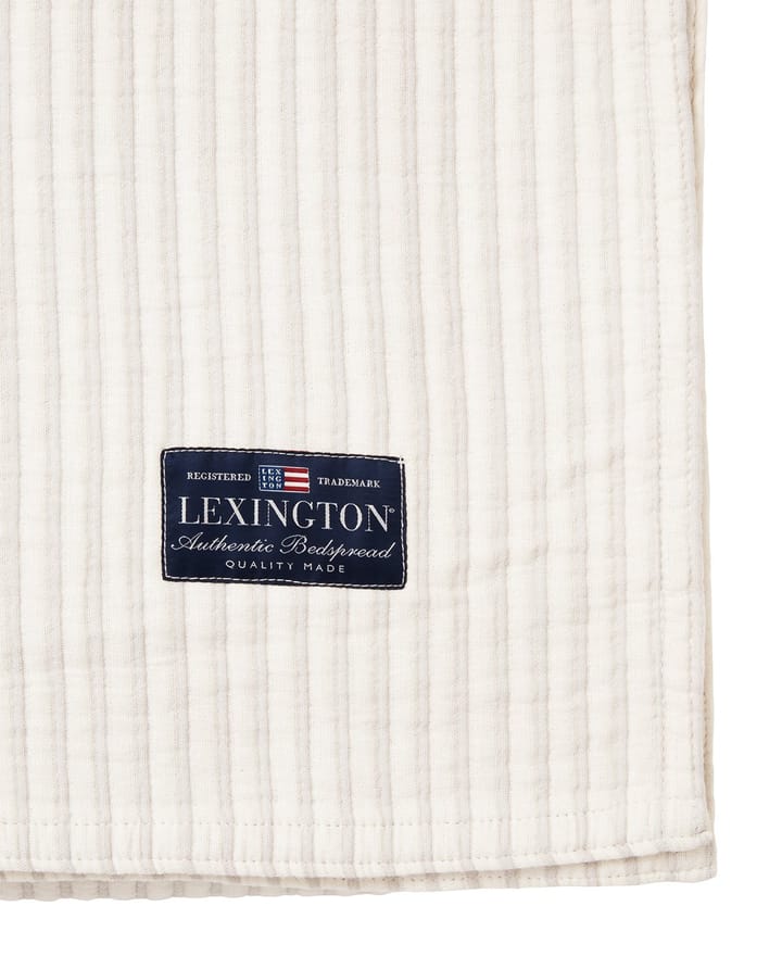 Κάλυμμα κρεβατιού Striped Reversable Oraginc Cotton 260x240 cm - Off white - Lexington